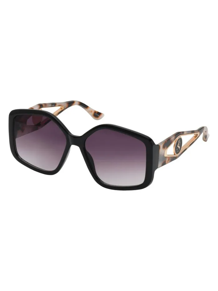 Women Jessica Simpson Sunglasses Oversized Geometric Sunglasses In Black and Tortoise Women Jessica Simpson Sunglasses Oversized Geometric Sunglasses In Black and Tortoise