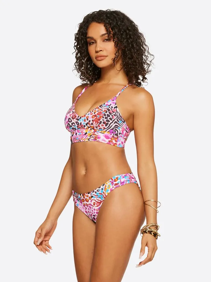 Women Jessica Simpson Swim French Exit Cropped Cami In Pink Multi