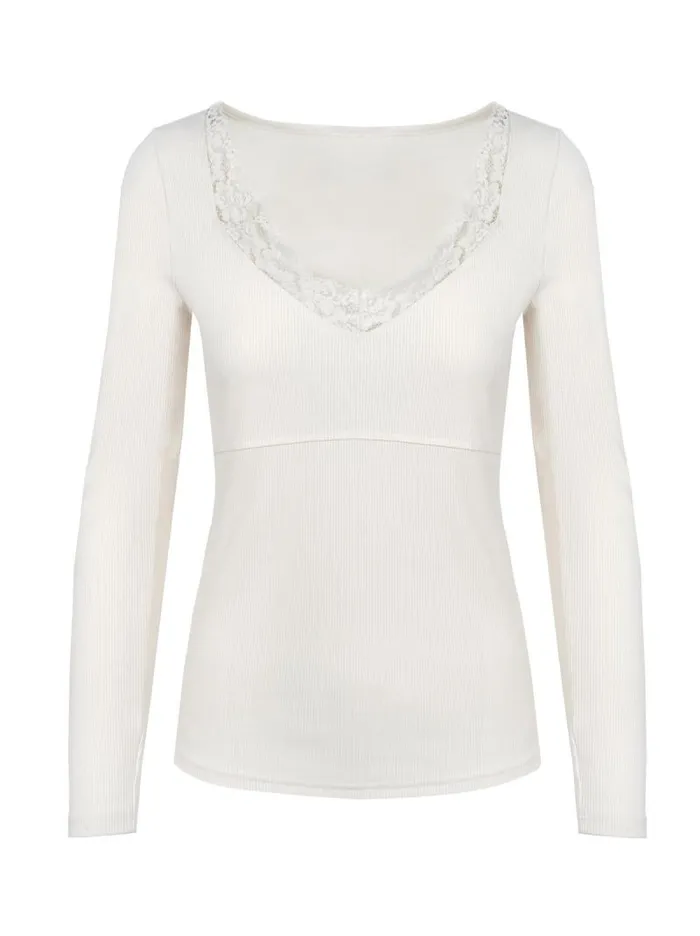 Women Jessica Simpson Tops and Tees Abbey Sweatheart Top In Gardenia