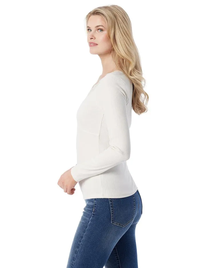 Women Jessica Simpson Tops and Tees Abbey Sweatheart Top In Gardenia