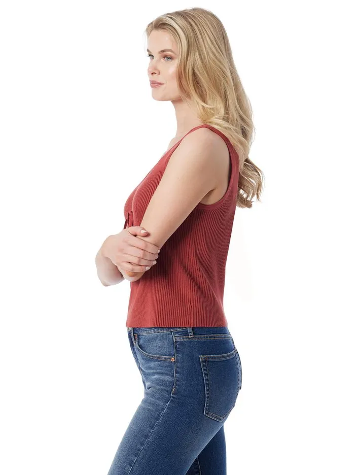 Women Jessica Simpson Tops and Tees Johanna Lace Up Tank In Chili Oil