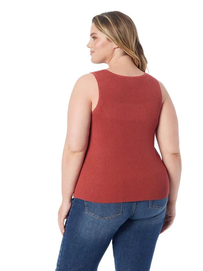 Women Jessica Simpson Tops and Tees Johanna Lace Up Tank In Chili Oil