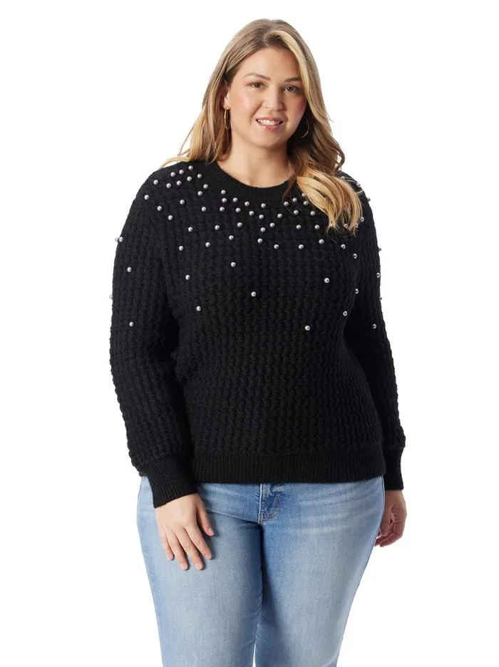 Women Jessica Simpson Tops and Tees Kamari Sweater In Black
