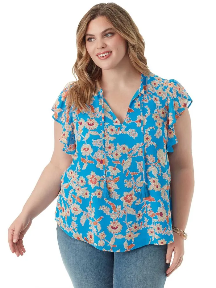 Women Jessica Simpson Tops and Tees Lora Top In Southern Beauties