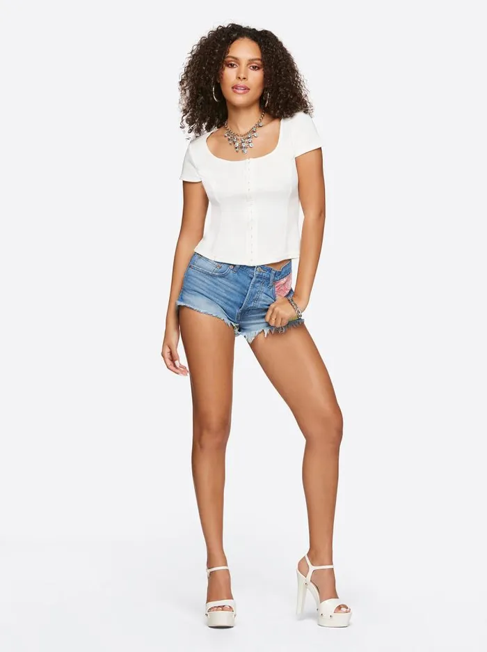 Women Jessica Simpson Tops and Tees Min Top In Snow White