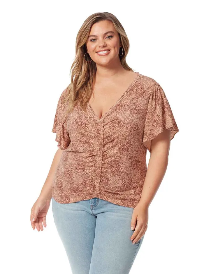 Women Jessica Simpson Tops and Tees Ophelia Top In Winding Leopard