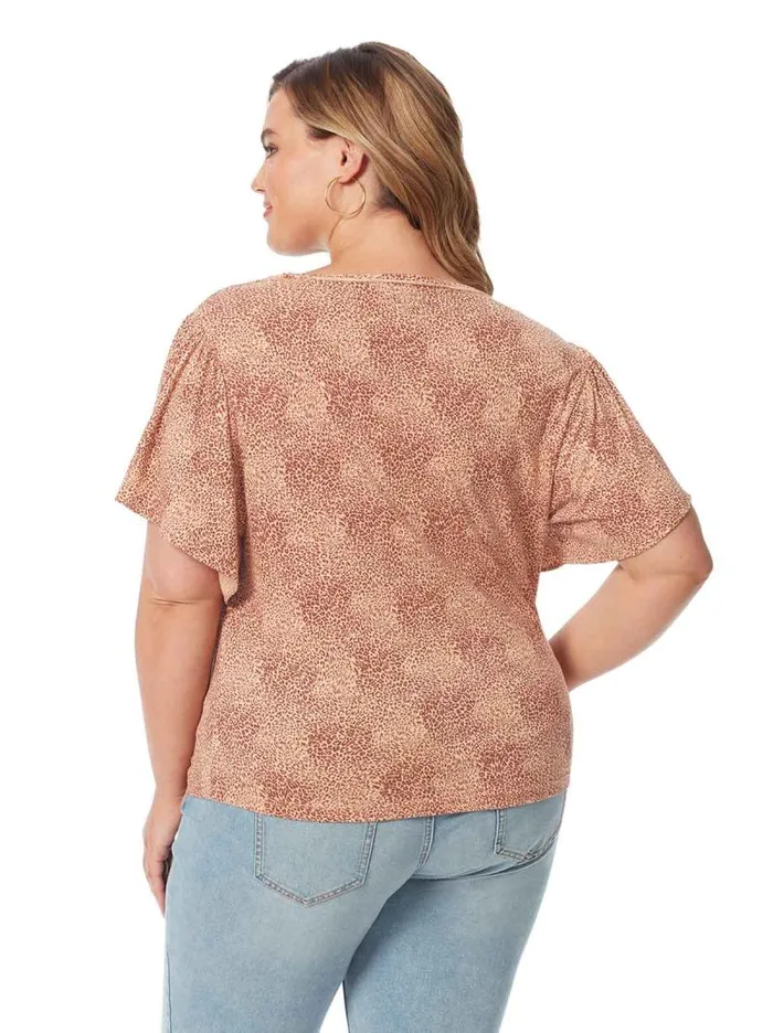Women Jessica Simpson Tops and Tees Ophelia Top In Winding Leopard