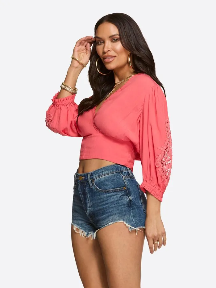 Women Jessica Simpson Tops and Tees Patsy Top In Rose Of Sharon