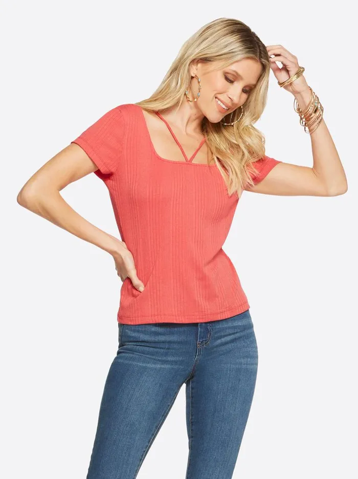Women Jessica Simpson Tops and Tees Pippa Top In Baked Apple