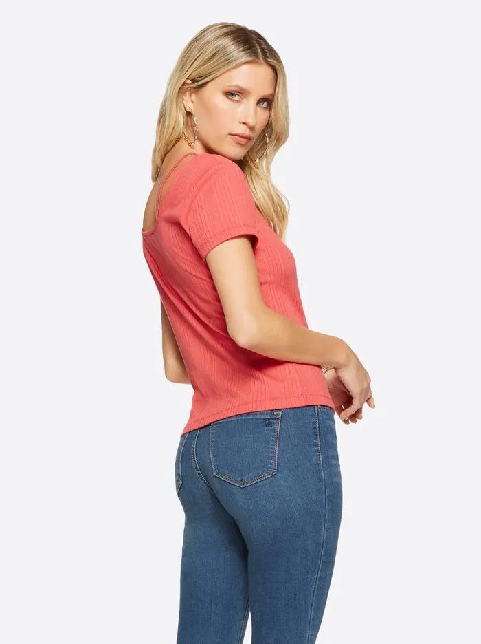 Women Jessica Simpson Tops and Tees Pippa Top In Baked Apple