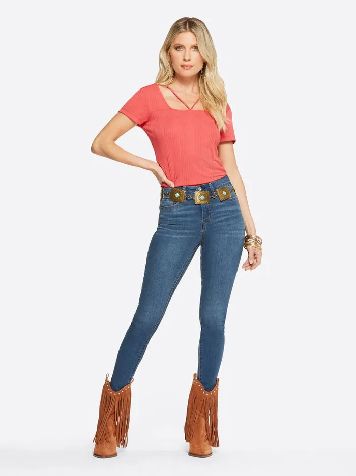 Women Jessica Simpson Tops and Tees Pippa Top In Baked Apple
