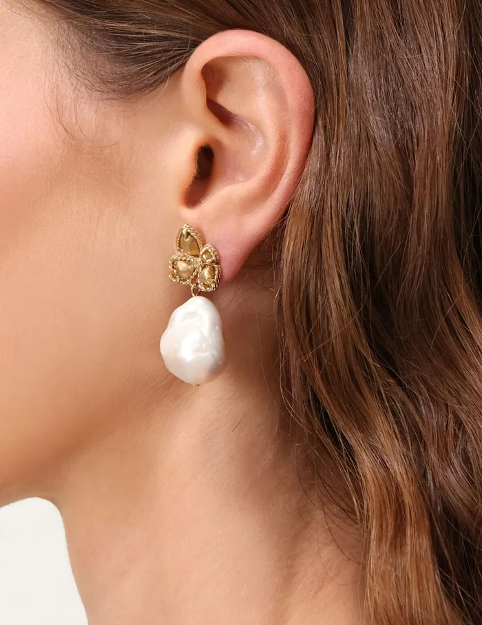 Women Jewellery Zimmermann Bloom Earrings Goldpearl