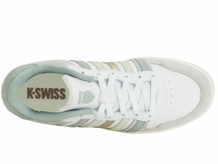 Women KSwiss Lifestyle COURT PALISADES Whitecanary Greenfrosty Greenchampagne Gold