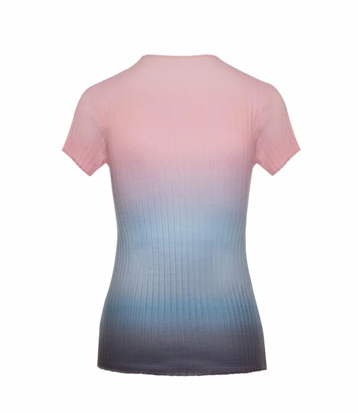 Women KSwiss TShirts and Tops PLEATED SS CREW Silverlake Blue