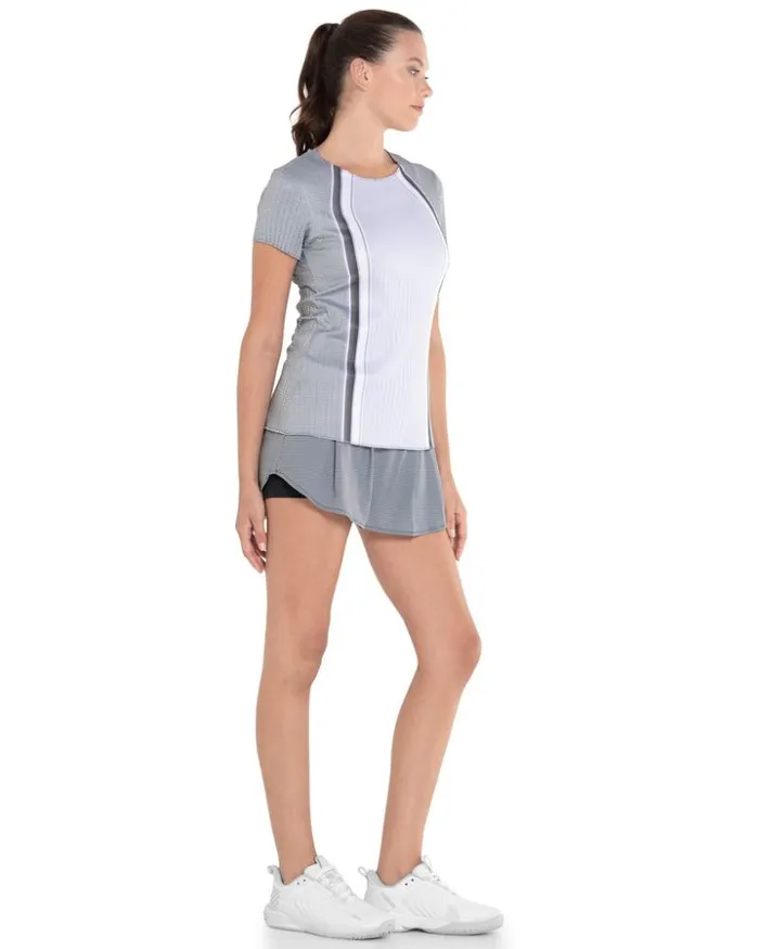 Women KSwiss Tennis and Pickleball PLEATED SS CREW Paisley