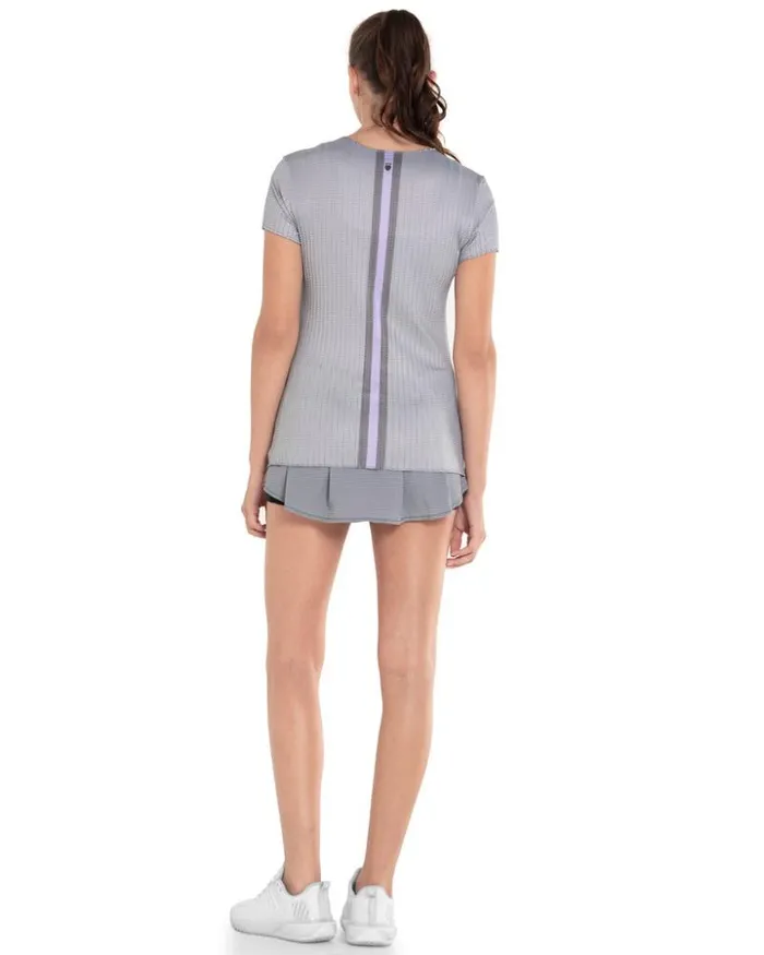 Women KSwiss Tennis and Pickleball PLEATED SS CREW Paisley