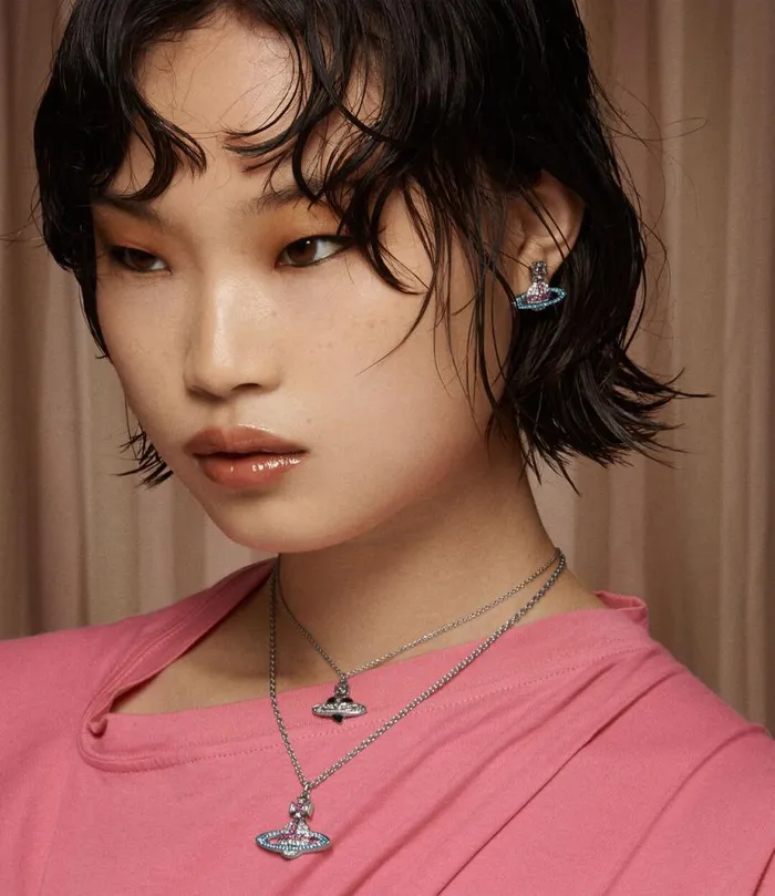 Women Kika Pendant Necklace Platinumcrystalfuchsiaindicolitecrystal Vivienne Westwood Necklaces Women Kika Pendant Necklace Platinumcrystalfuchsiaindicolitecrystal Vivienne Westwood Necklaces