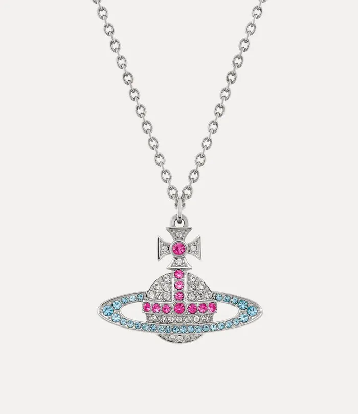 Women Kika Pendant Necklace Platinumcrystalfuchsiaindicolitecrystal Vivienne Westwood Necklaces Women Kika Pendant Necklace Platinumcrystalfuchsiaindicolitecrystal Vivienne Westwood Necklaces