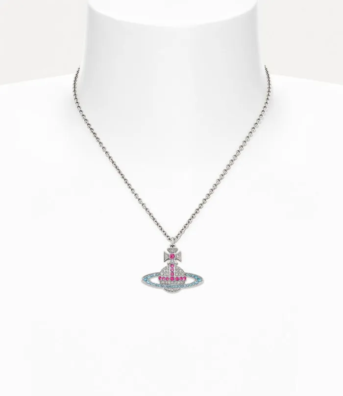 Women Kika Pendant Necklace Platinumcrystalfuchsiaindicolitecrystal Vivienne Westwood Necklaces Women Kika Pendant Necklace Platinumcrystalfuchsiaindicolitecrystal Vivienne Westwood Necklaces