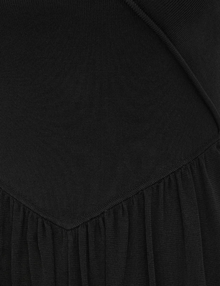 Women Knitwear Zimmermann Crush Halter Neck Midi Dress Black