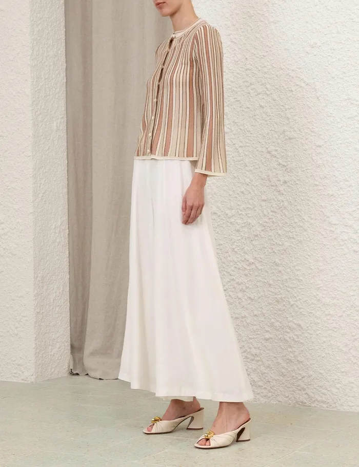 Women Knitwear Zimmermann Crush Metallic Stripe Cardigan Multi