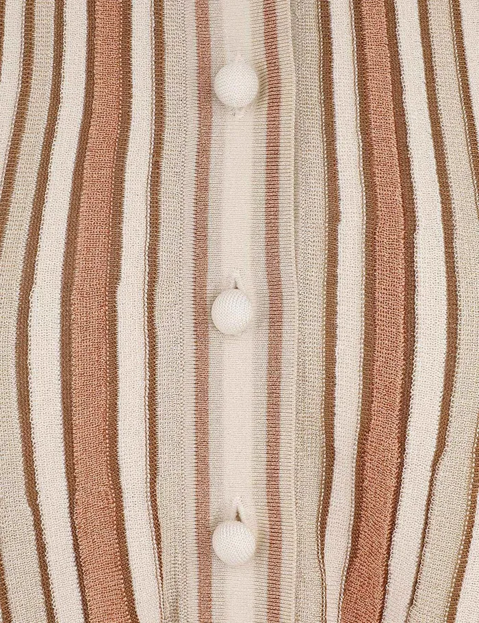 Women Knitwear Zimmermann Crush Metallic Stripe Cardigan Multi