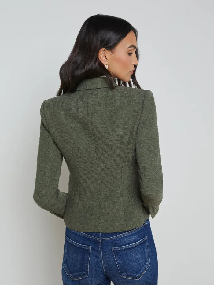 Women L039Agence Blazers and Jackets New Brooke OpenFront Blazer Beetle Women L039Agence Blazers and Jackets New Brooke OpenFront Blazer Beetle