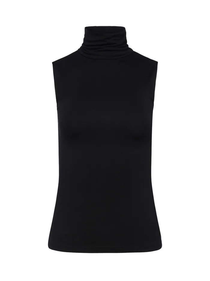 Women L039Agence Blouses and Tops Ceci Sleeveless Turtleneck Black Women L039Agence Blouses and Tops Ceci Sleeveless Turtleneck Black
