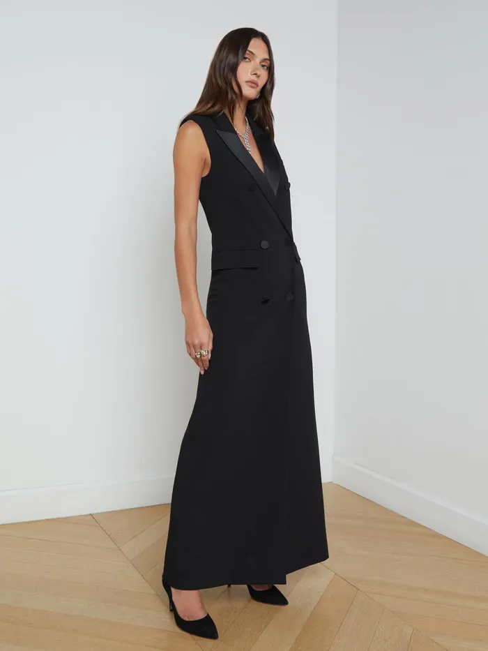 Women L039Agence Dresses and Jumpsuits Calliope Blazer Gown Black Women L039Agence Dresses and Jumpsuits Calliope Blazer Gown Black