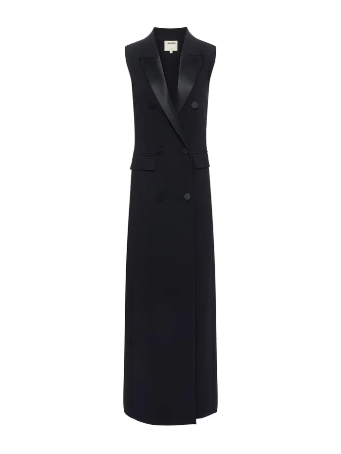 Women L039Agence Dresses and Jumpsuits Calliope Blazer Gown Black Women L039Agence Dresses and Jumpsuits Calliope Blazer Gown Black