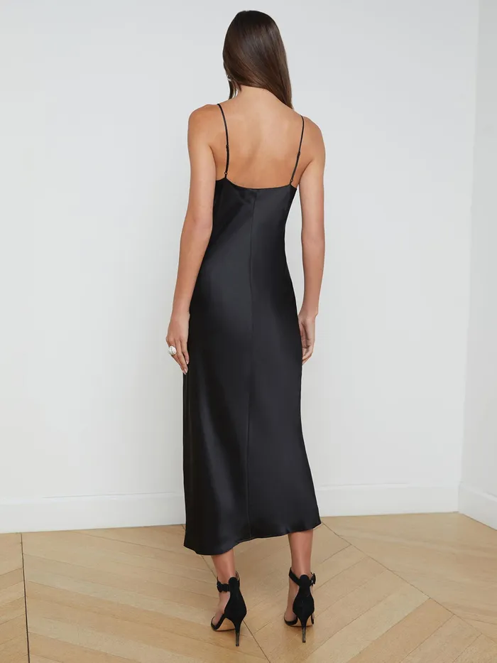 Women L039Agence Dresses and Jumpsuits Seridie Silk Slip Dress Black