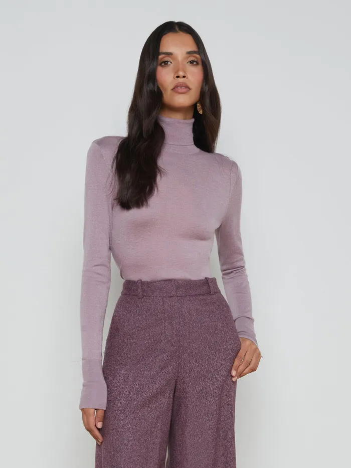 Women L039Agence Knitwear Flora Turtleneck Wisteriagold
