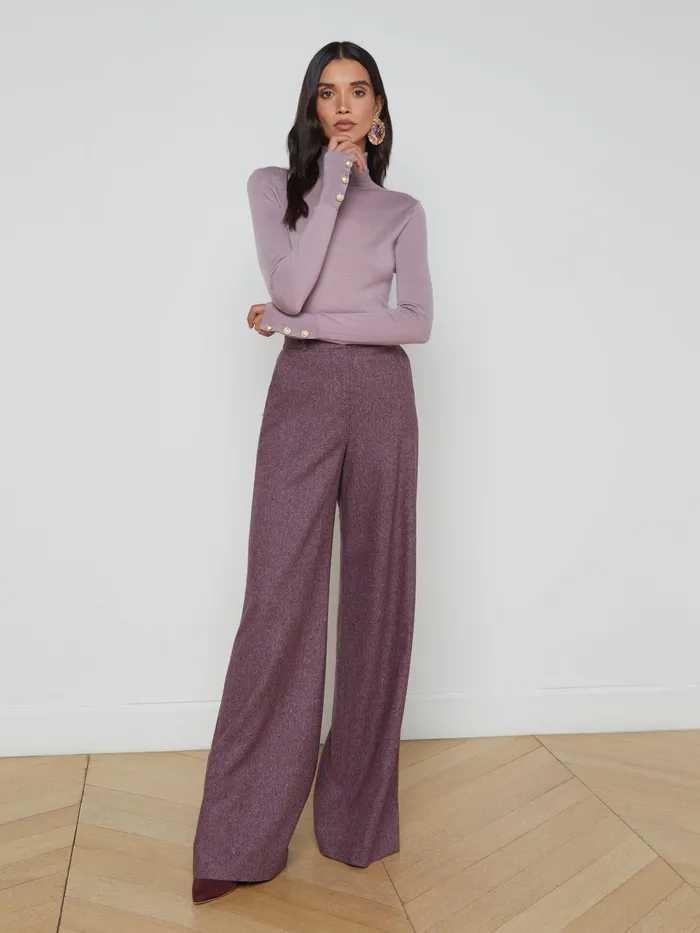 Women L039Agence Knitwear Flora Turtleneck Wisteriagold Women L039Agence Knitwear Flora Turtleneck Wisteriagold