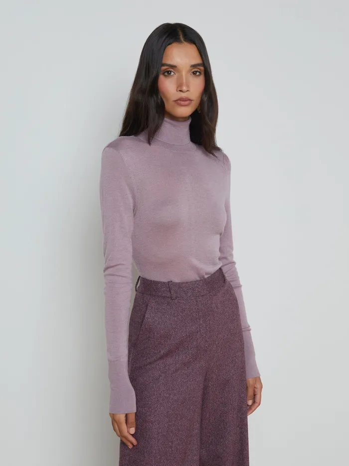 Women L039Agence Knitwear Flora Turtleneck Wisteriagold Women L039Agence Knitwear Flora Turtleneck Wisteriagold
