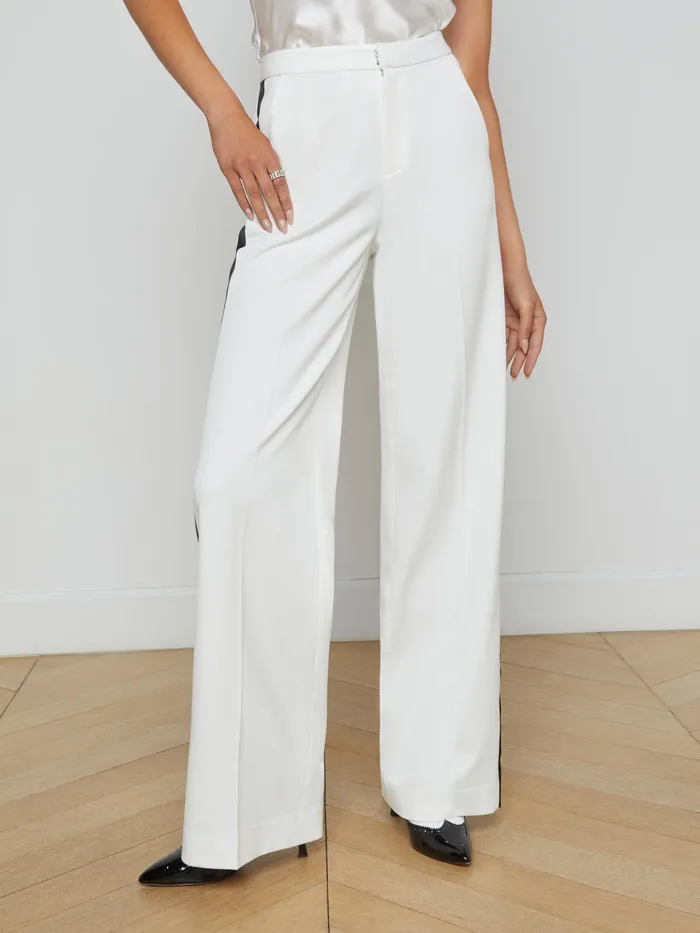 Women L039Agence Pants Livvy StraightLeg Trouser Whiteblack Women L039Agence Pants Livvy StraightLeg Trouser Whiteblack