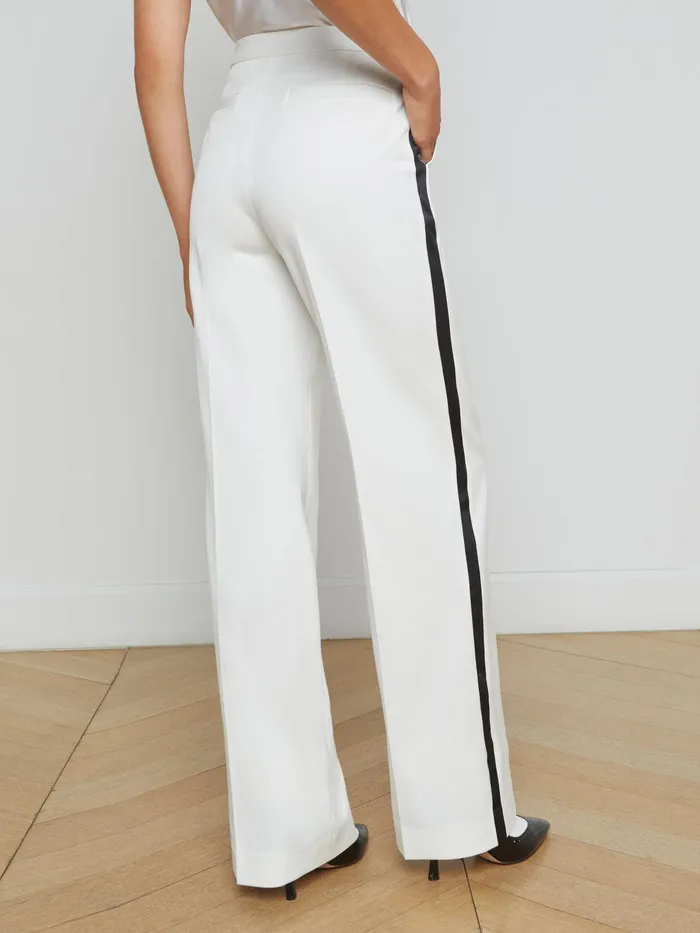 Women L039Agence Pants Livvy StraightLeg Trouser Whiteblack Women L039Agence Pants Livvy StraightLeg Trouser Whiteblack