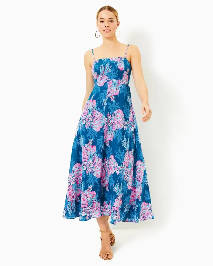 Women Lilly Pulitzer Dresses Malone Maxi Dress Las Olas Aqua Strong Current Sea Women Lilly Pulitzer Dresses Malone Maxi Dress Las Olas Aqua Strong Current Sea