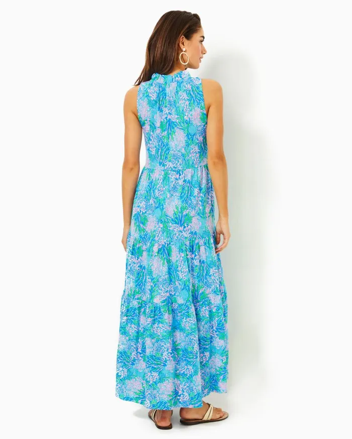 Women Lilly Pulitzer Dresses Malone Maxi Dress Las Olas Aqua Strong Current Sea Women Lilly Pulitzer Dresses Malone Maxi Dress Las Olas Aqua Strong Current Sea
