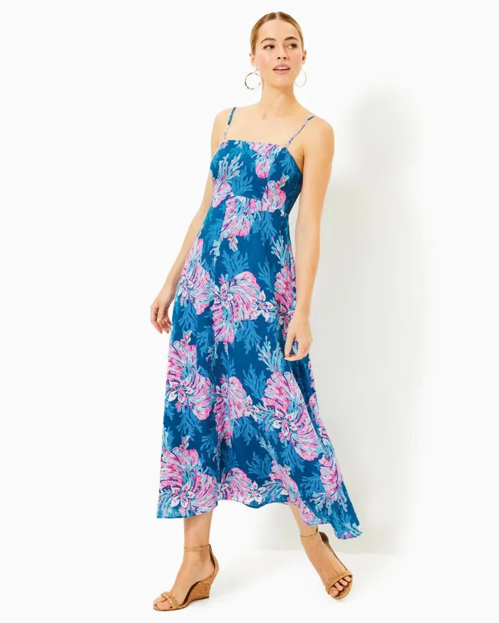 Women Lilly Pulitzer Dresses Malone Maxi Dress Las Olas Aqua Strong Current Sea Women Lilly Pulitzer Dresses Malone Maxi Dress Las Olas Aqua Strong Current Sea