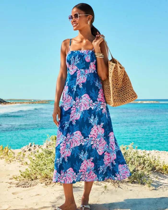 Women Lilly Pulitzer Dresses Malone Maxi Dress Las Olas Aqua Strong Current Sea Women Lilly Pulitzer Dresses Malone Maxi Dress Las Olas Aqua Strong Current Sea
