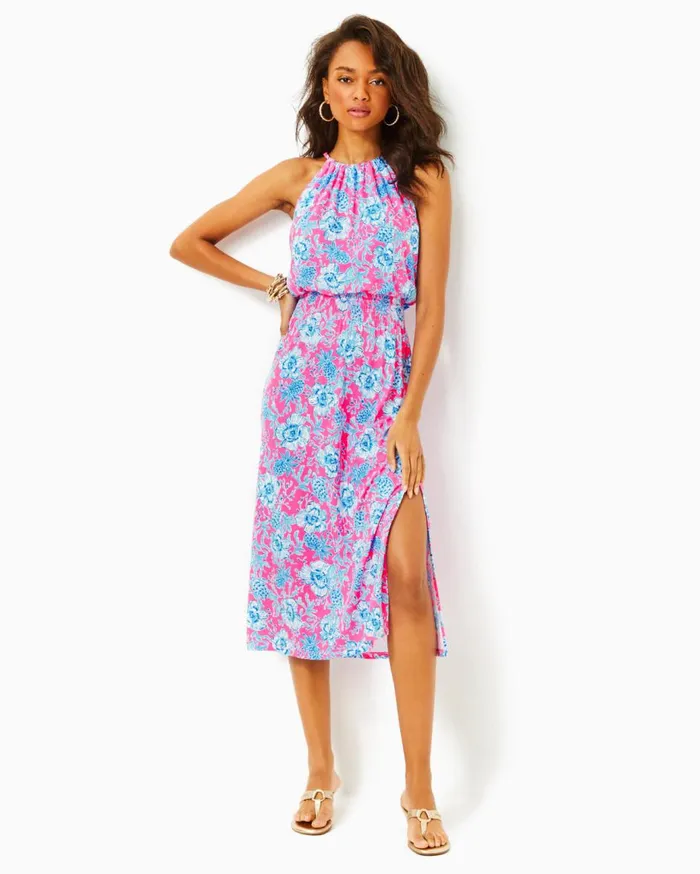 Women Lilly Pulitzer Dresses Malone Maxi Dress Las Olas Aqua Strong Current Sea Women Lilly Pulitzer Dresses Malone Maxi Dress Las Olas Aqua Strong Current Sea