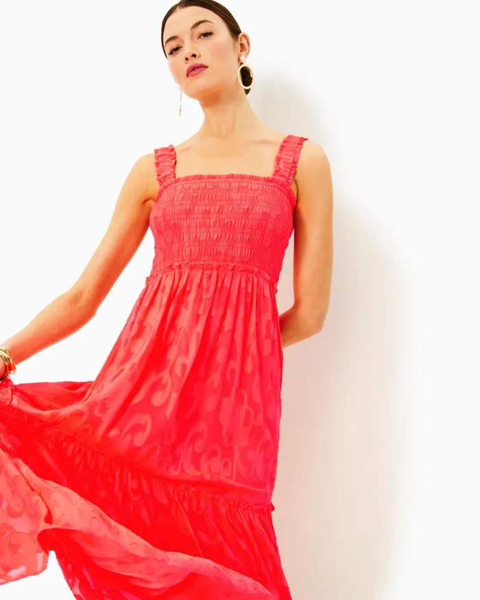 Women Lilly Pulitzer Dresses Malone Maxi Dress Las Olas Aqua Strong Current Sea Women Lilly Pulitzer Dresses Malone Maxi Dress Las Olas Aqua Strong Current Sea
