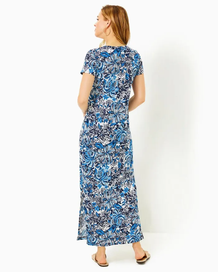 Women Lilly Pulitzer Dresses Malone Maxi Dress Las Olas Aqua Strong Current Sea Women Lilly Pulitzer Dresses Malone Maxi Dress Las Olas Aqua Strong Current Sea