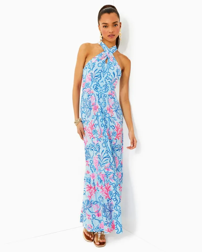 Women Lilly Pulitzer Dresses Malone Maxi Dress Las Olas Aqua Strong Current Sea Women Lilly Pulitzer Dresses Malone Maxi Dress Las Olas Aqua Strong Current Sea