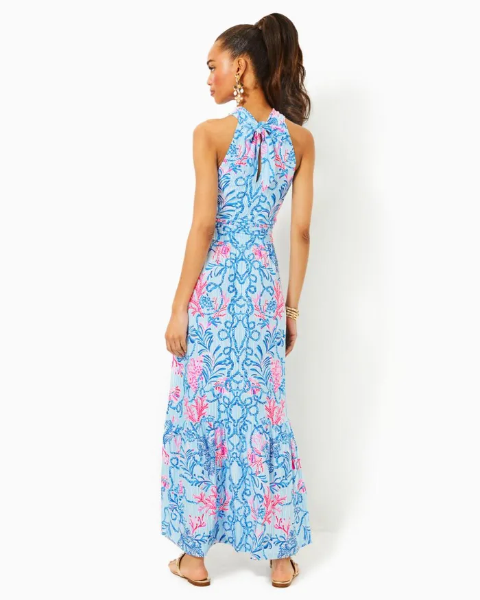 Women Lilly Pulitzer Dresses Malone Maxi Dress Las Olas Aqua Strong Current Sea Women Lilly Pulitzer Dresses Malone Maxi Dress Las Olas Aqua Strong Current Sea