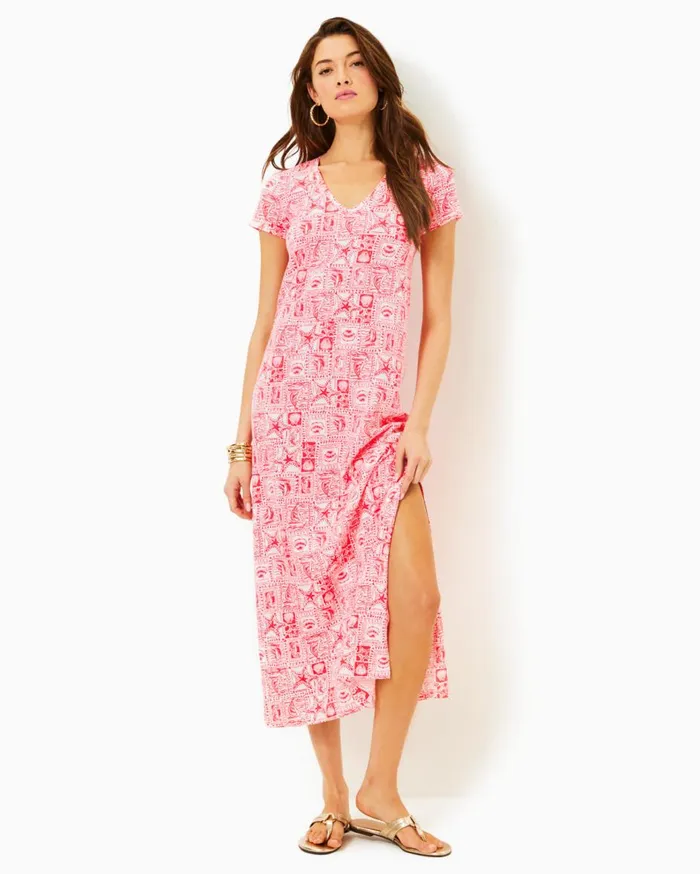 Women Lilly Pulitzer Dresses Malone Maxi Dress Las Olas Aqua Strong Current Sea Women Lilly Pulitzer Dresses Malone Maxi Dress Las Olas Aqua Strong Current Sea