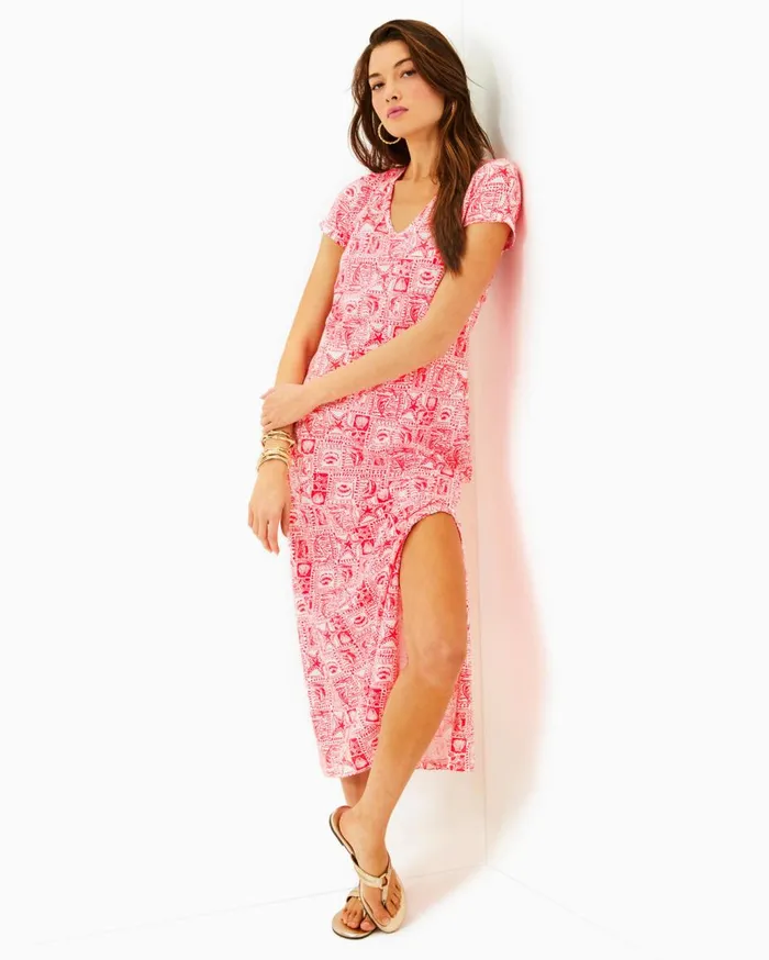 Women Lilly Pulitzer Dresses Malone Maxi Dress Las Olas Aqua Strong Current Sea Women Lilly Pulitzer Dresses Malone Maxi Dress Las Olas Aqua Strong Current Sea