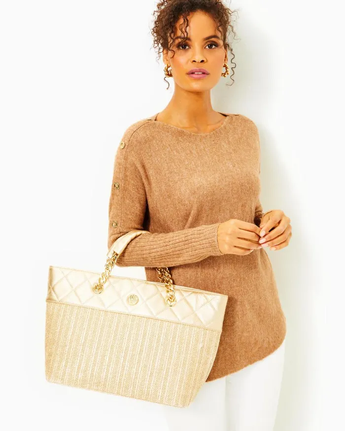 Women Lilly Pulitzer Tops Arna Pullover Sweater Heathered Seaside Grey Women Lilly Pulitzer Tops Arna Pullover Sweater Heathered Seaside Grey