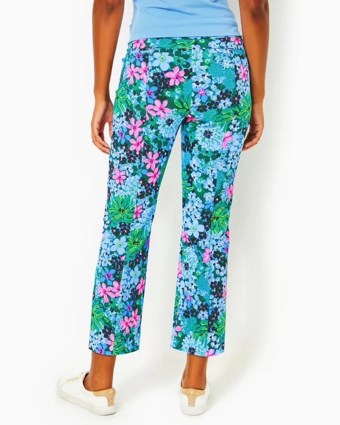Women Lilly Pulitzer Tops UPF 50 Luxletic Frida Polo Bon Bon Blue