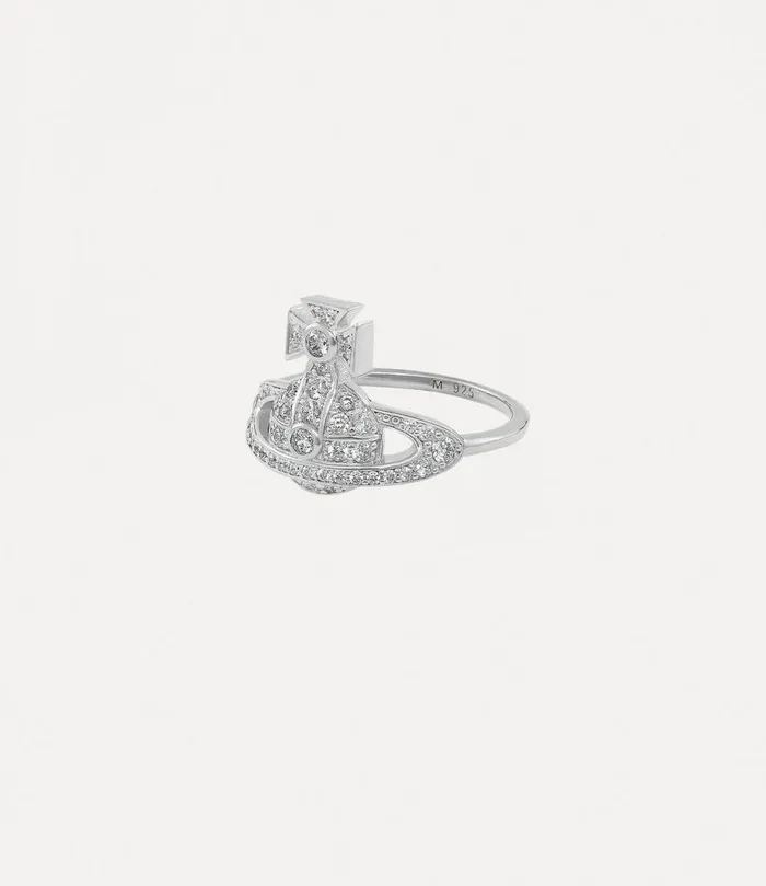 Women Little Orb Ring Platinumwhitecz Vivienne Westwood Rings Women Little Orb Ring Platinumwhitecz Vivienne Westwood Rings